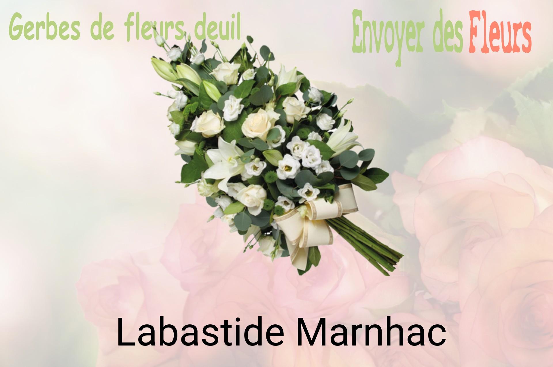 Gerbe de fleurs de deuil livrée à Labastide-Marnhac